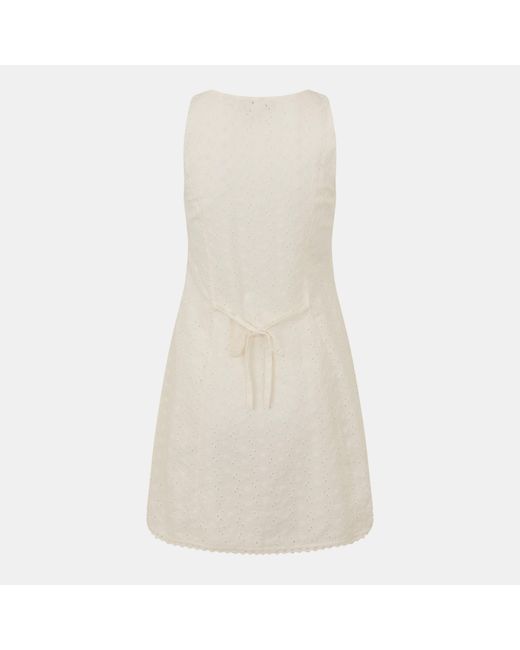 Jack Wills Natural Broderie Corset Dress
