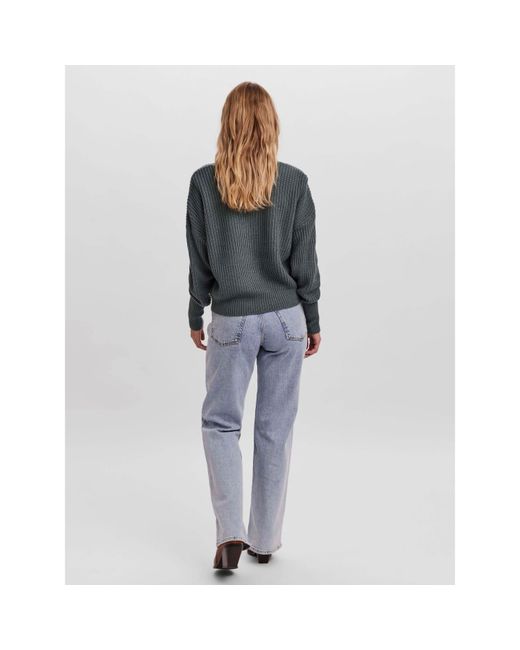 Vero Moda Green Vmlea Ls V-neck Cuff Cardigan Noos Cardigan Sweater