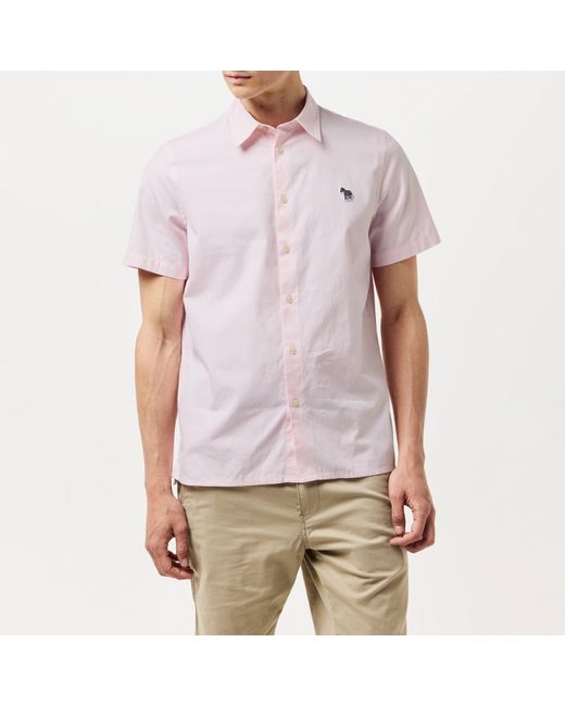 Paul Smith Pink Short-Sleeve Plain Shirt for men