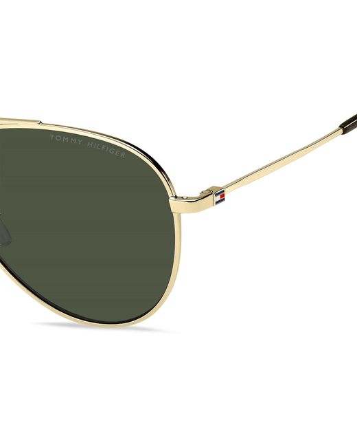 Tommy Hilfiger Green Pilot Aviator Sunglasses for men