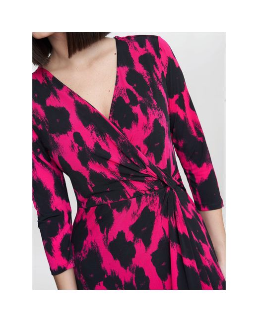 Gina Bacconi Purple Debra Jersey Wrap Maxi Dress