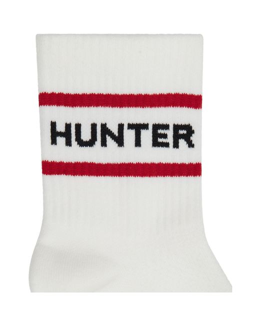 Hunter White 3 Pack Ankle Socks