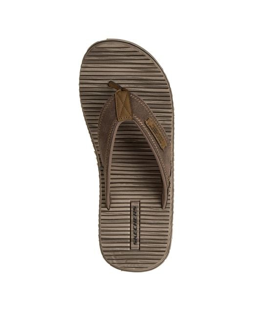 Skechers Brown Flat Sandals for men