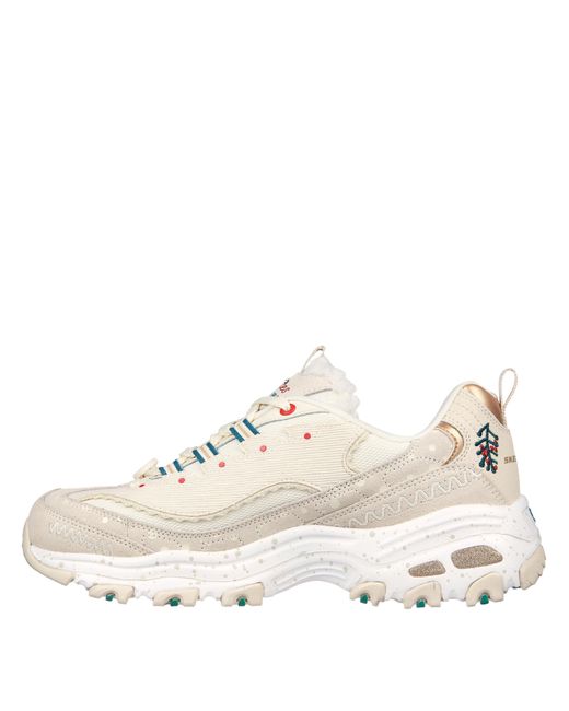 Skechers White Dlites1 Chunky Trainers