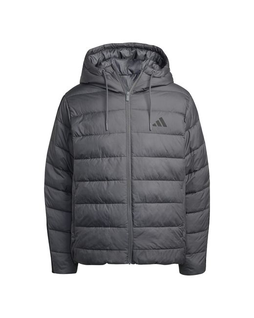 Adidas Gray Essentials Climawarm 3-Stripes Synthetic Down Jackets for men