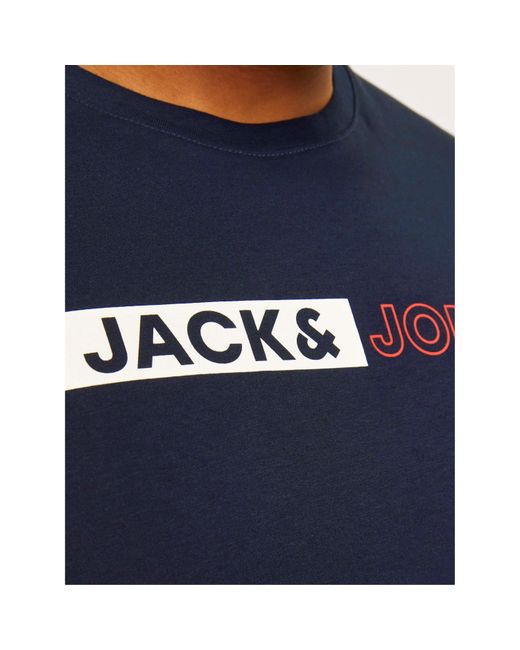 Jack & Jones Blue Jack Corp Logo T-Shirt Plus Size for men