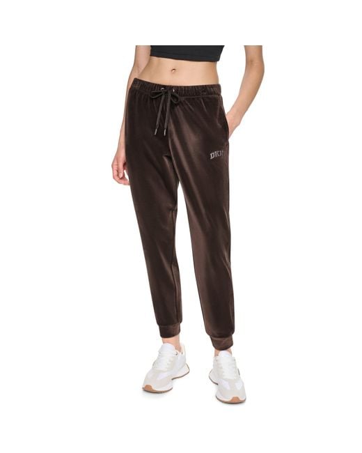 DKNY Black Velourdmt Jog Ld64