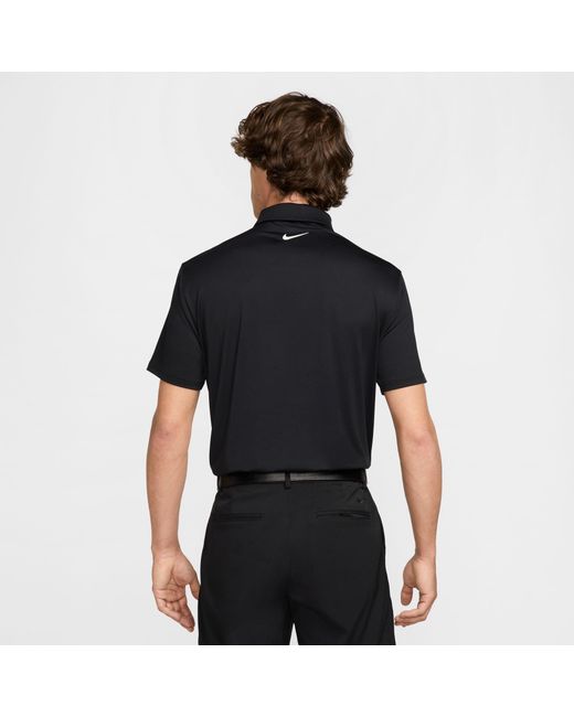 Nike Black Df Tour Solid Polo for men