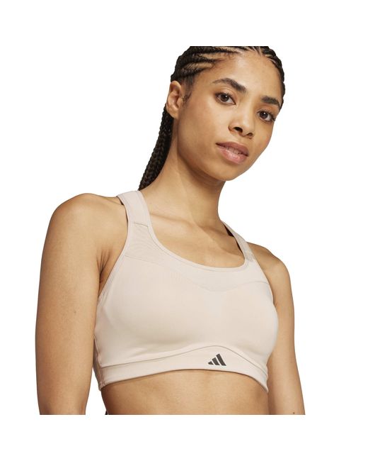 Adidas White Non-Wired High Impact Sports Bra