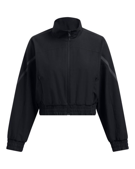 Under Armour Black Unstoppable Cropped Tracksuit Top