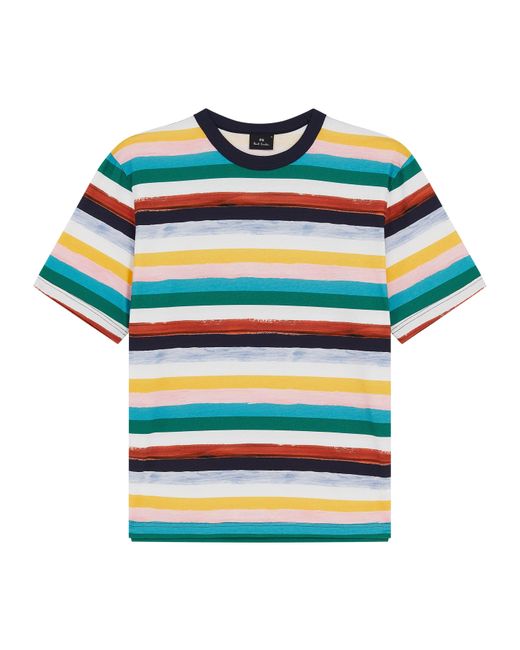 Paul Smith Blue Stripe Regular Fit T-Shirt for men