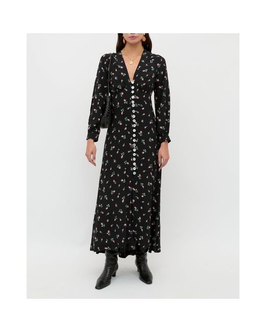 Rixo Black Avalyn Boho Dress