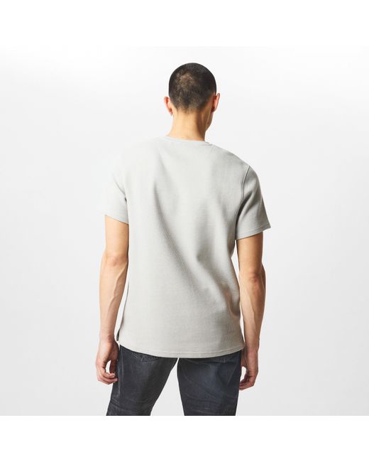 Firetrap White Regular Fit Waffle T-Shirt for men