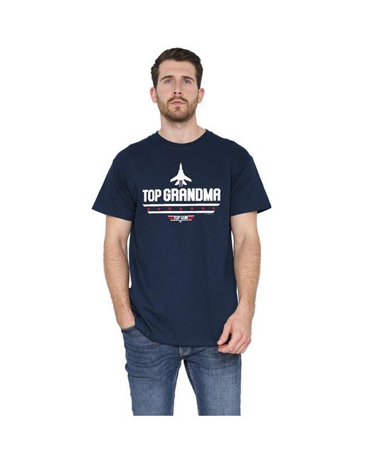 top gun Blue Mothers Day Top Grandma T Shirt for men