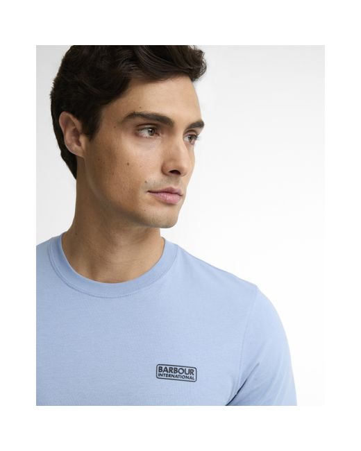 Barbour Blue Small Logo T-Shirt for men