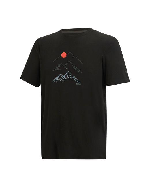 Regatta Black Fingal Tee Short Sleeve Performance T-Shirt for men