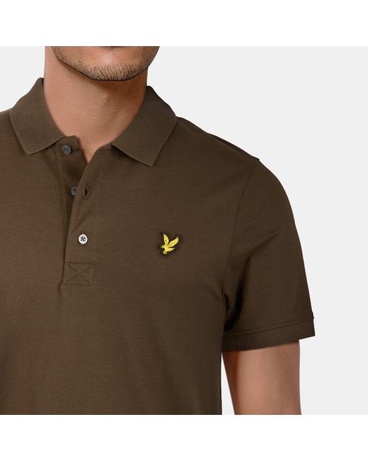 Lyle & Scott Green Basic Short Sleeve Polo Shirt for men