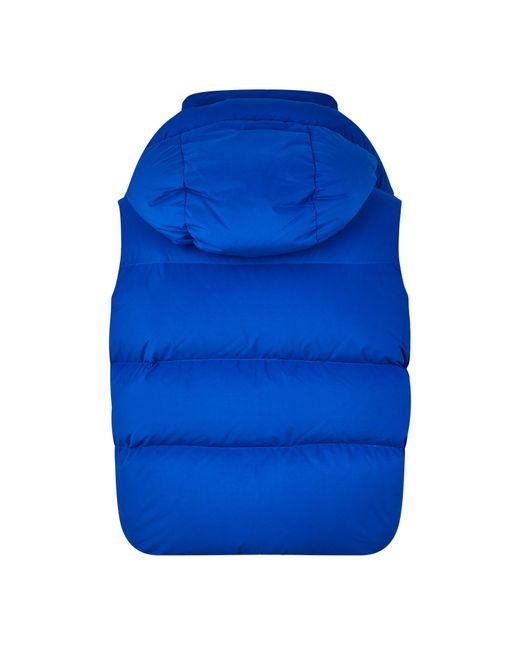 Off-White c/o Virgil Abloh Blue Off- Bounce Down Hooded Short Puffer Jacket for men