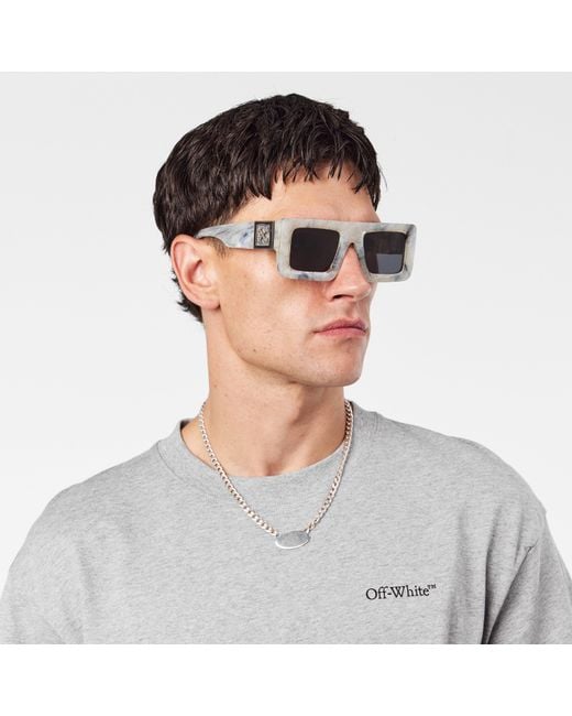 Off-White c/o Virgil Abloh Metallic Uv Protection Square Sunglasses