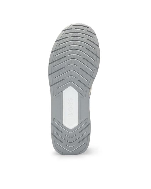 Boss White Kurt Runner Style Trainers for men