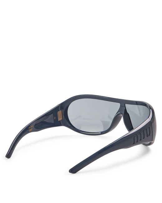 Miu Miu Gray 0Mu B14Su Round Sunglasses