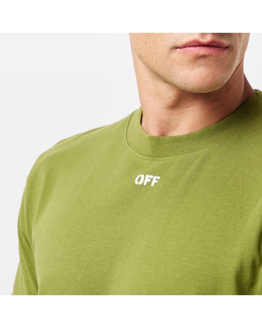 Off-White c/o Virgil Abloh Green Brick Arrow Crew Neck Short Sleeve T-Shirt for men