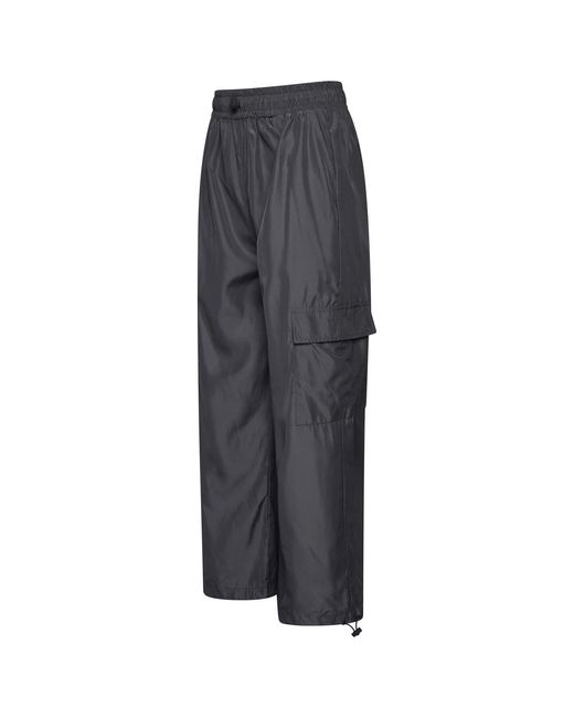 Gym King Gray Satin Cargo Open Hem Fleece Jogger