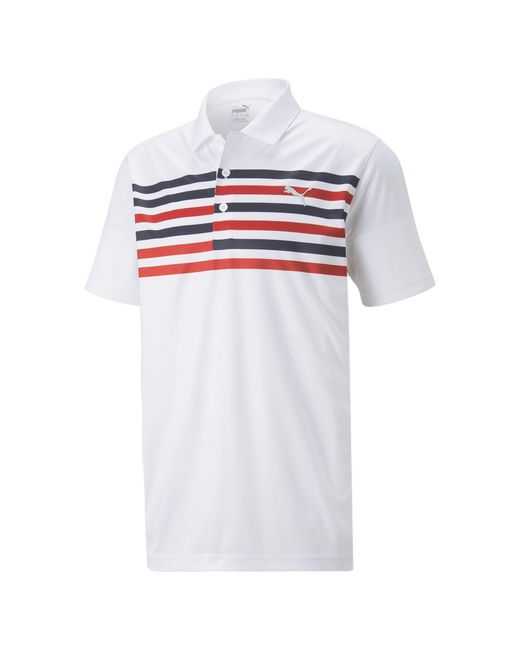 PUMA White Grint Polo Shirt for men