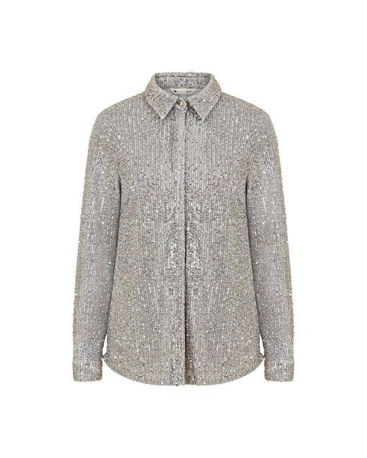 Yumi' Gray Sequin Shirt