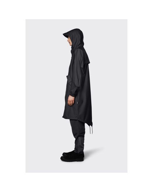 Rains Blue Fishtail Parka Black