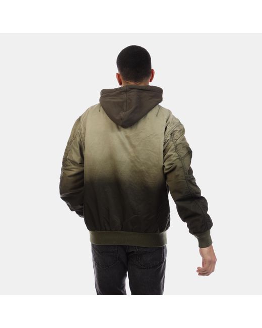 DIESEL Green Bomber Jacket for men