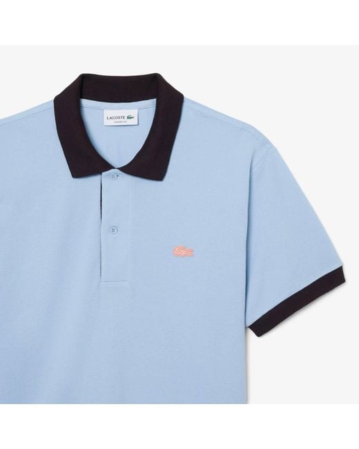 Lacoste Blue Short Sleeve Polo Shirt for men