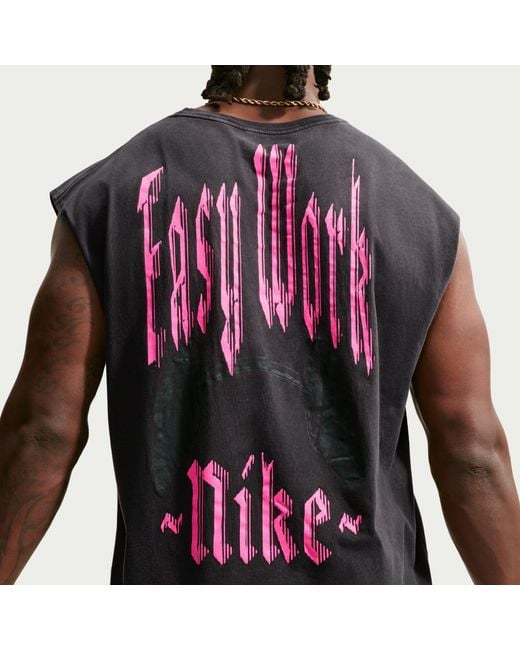 Nike Blue Pro Dri-Fit Crew-Neck Sleeveless Slim-Fit Vest for men