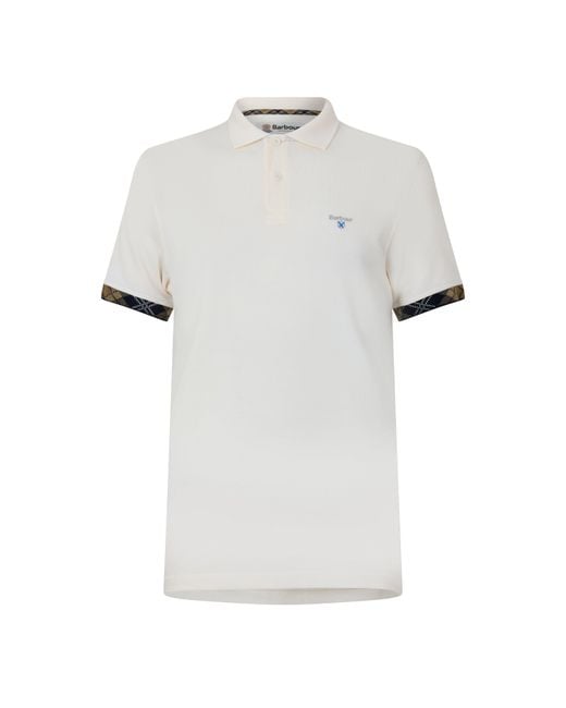 Barbour White B.Li Stanford Polo Sn64 for men
