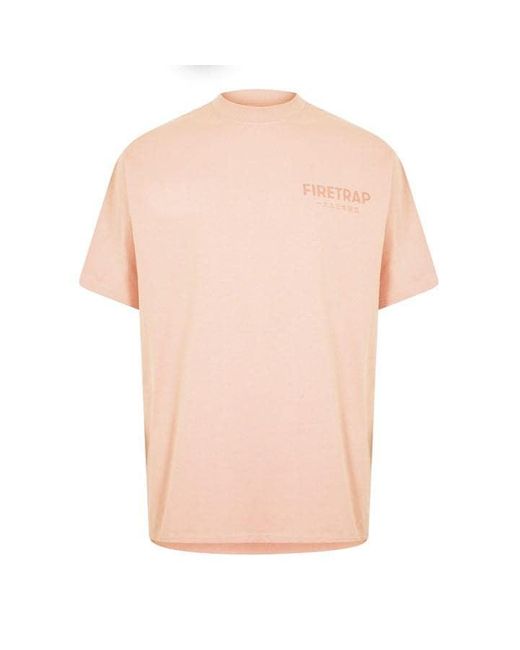 Firetrap Pink Established T-shirt Sn33 for men