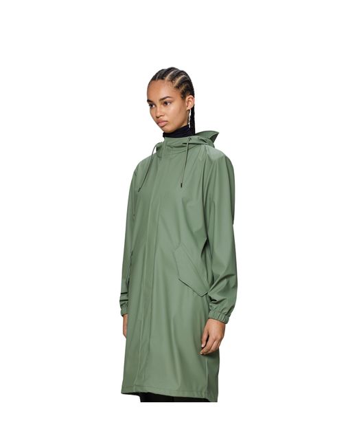 Rains Green Fishtail Waterproof Jacket