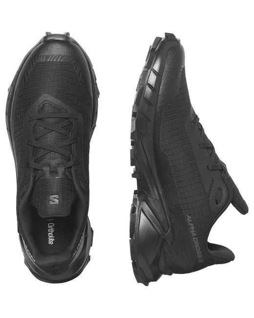 Salomon Black Alphacross 5 Trail Running Shoes