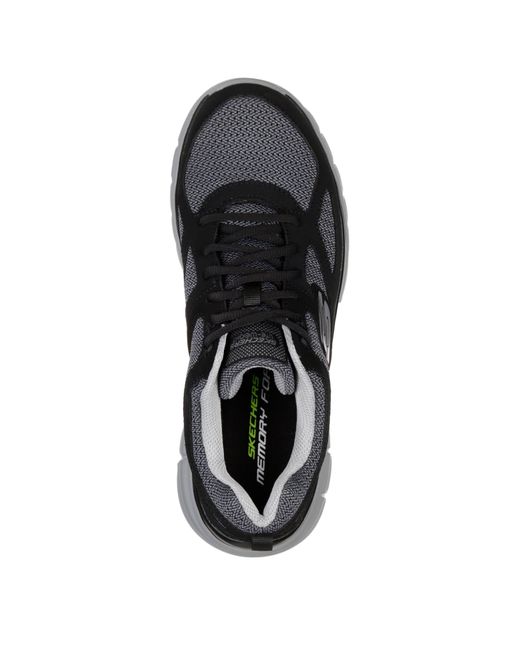 Skechers Black Flex Burns Agoura Trainers for men
