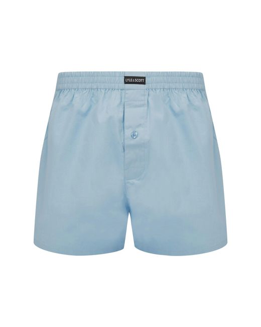 Lyle & Scott Blue Woven Boxer Trunk Underwear for men