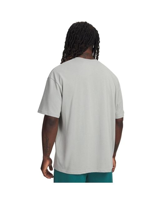 Under Armour Gray Heavyweight Wordmark Short Sleeves T-Shirt for men