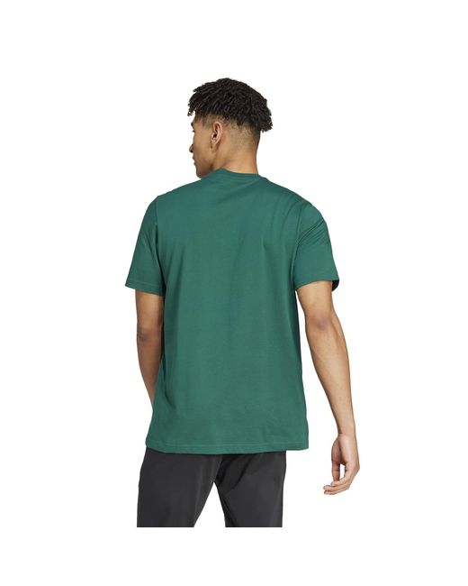Adidas Green Essentials Single Jersey Logo T-Shirt for men