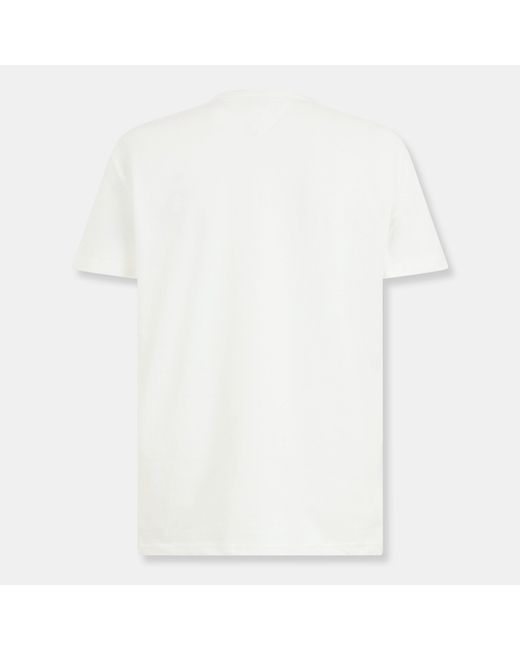 Tommy Hilfiger White Classic Tommy Small Badge T Shirt for men