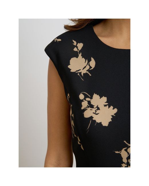 Gina Bacconi Black Holli Floral Fit & Flare Dress