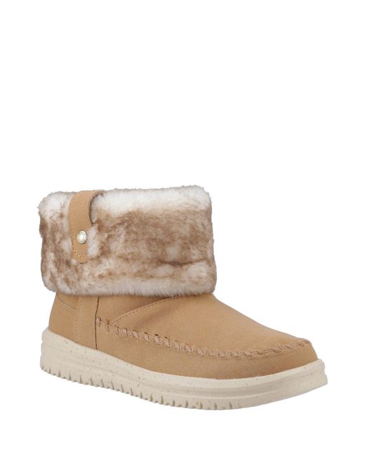 HeyDude Natural Camden Cuff Classic Cozy Boot
