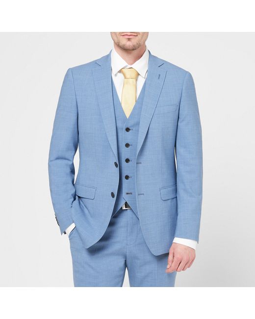 Without Prejudice Blue Kilburn Slim Fit Suit Jacket for men