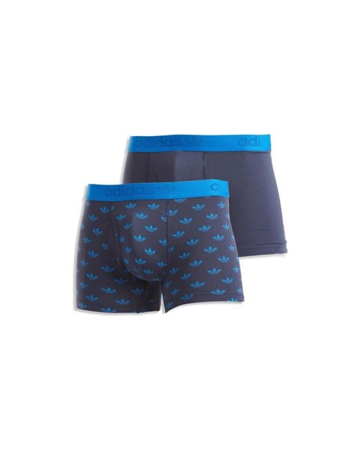 Adidas Originals Blue Originals Comfort Flex Cotton 2-Pack Boxer for men