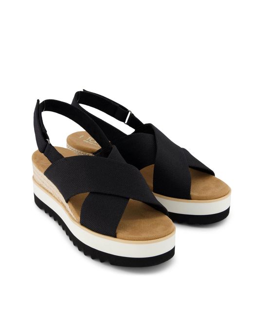 TOMS Black Venus Slingback
