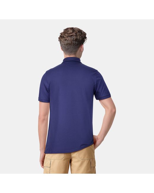 Lyle & Scott Blue Basic Short Sleeve Polo Shirt for men