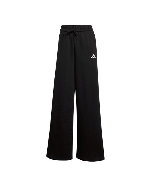 Adidas Black Essentials Wide Leg Fleece Pant