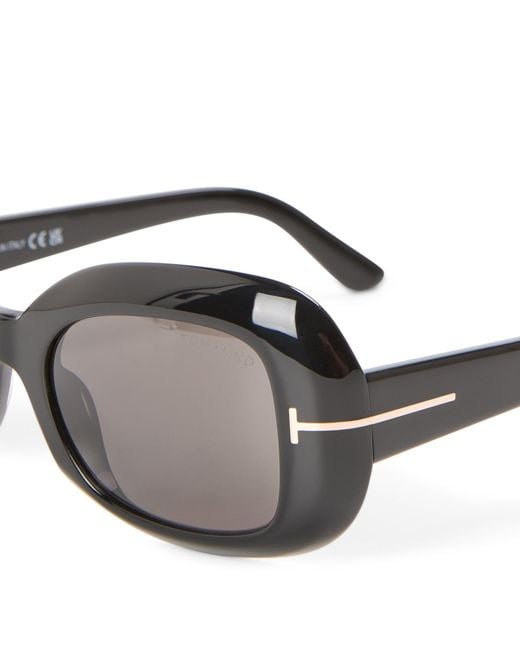 Tom Ford Gray Rectangle Sunglasses